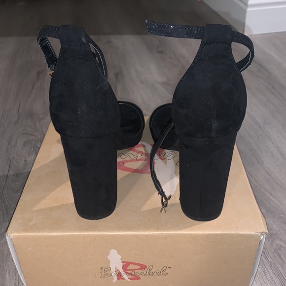 Black womens heels size 10 - Picture 3 of 4